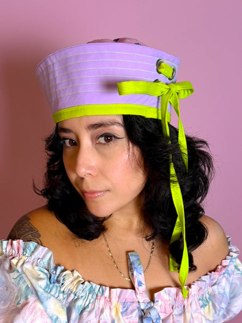 Pink Purple Green Sailor Hat