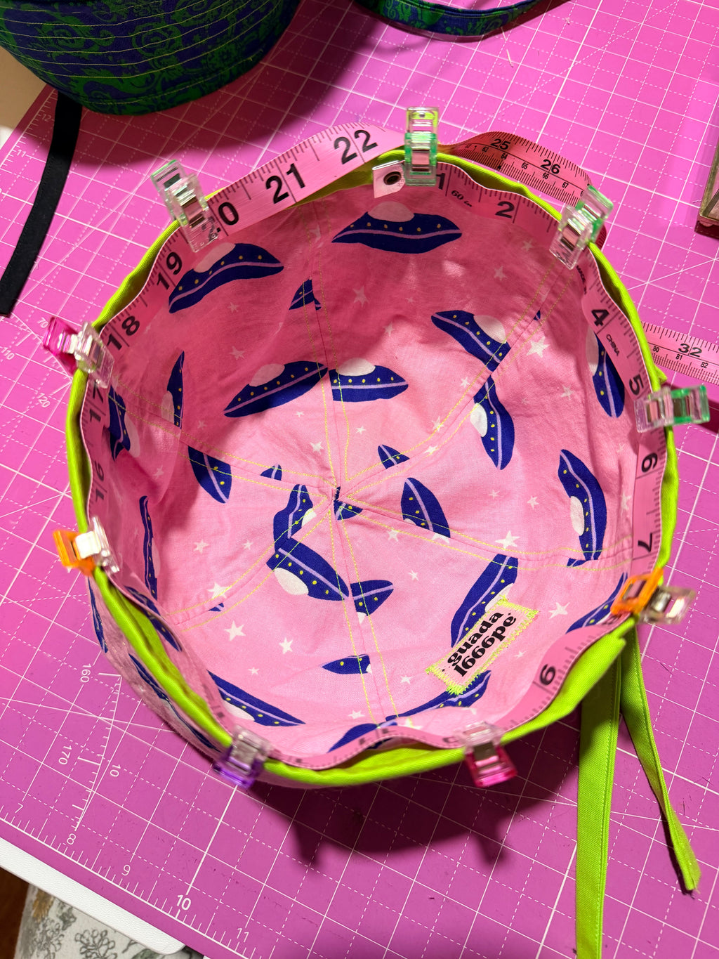 Pink Purple Green Sailor Hat