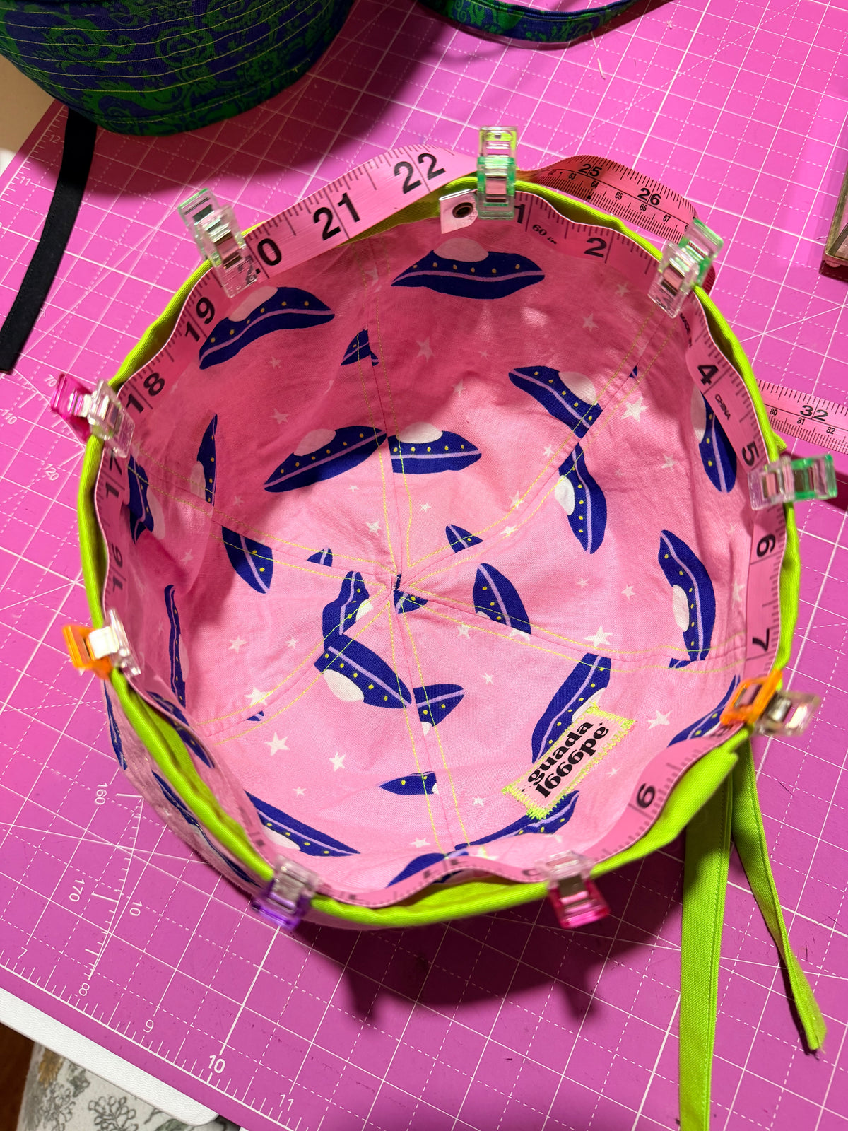 Pink Purple Green Sailor Hat