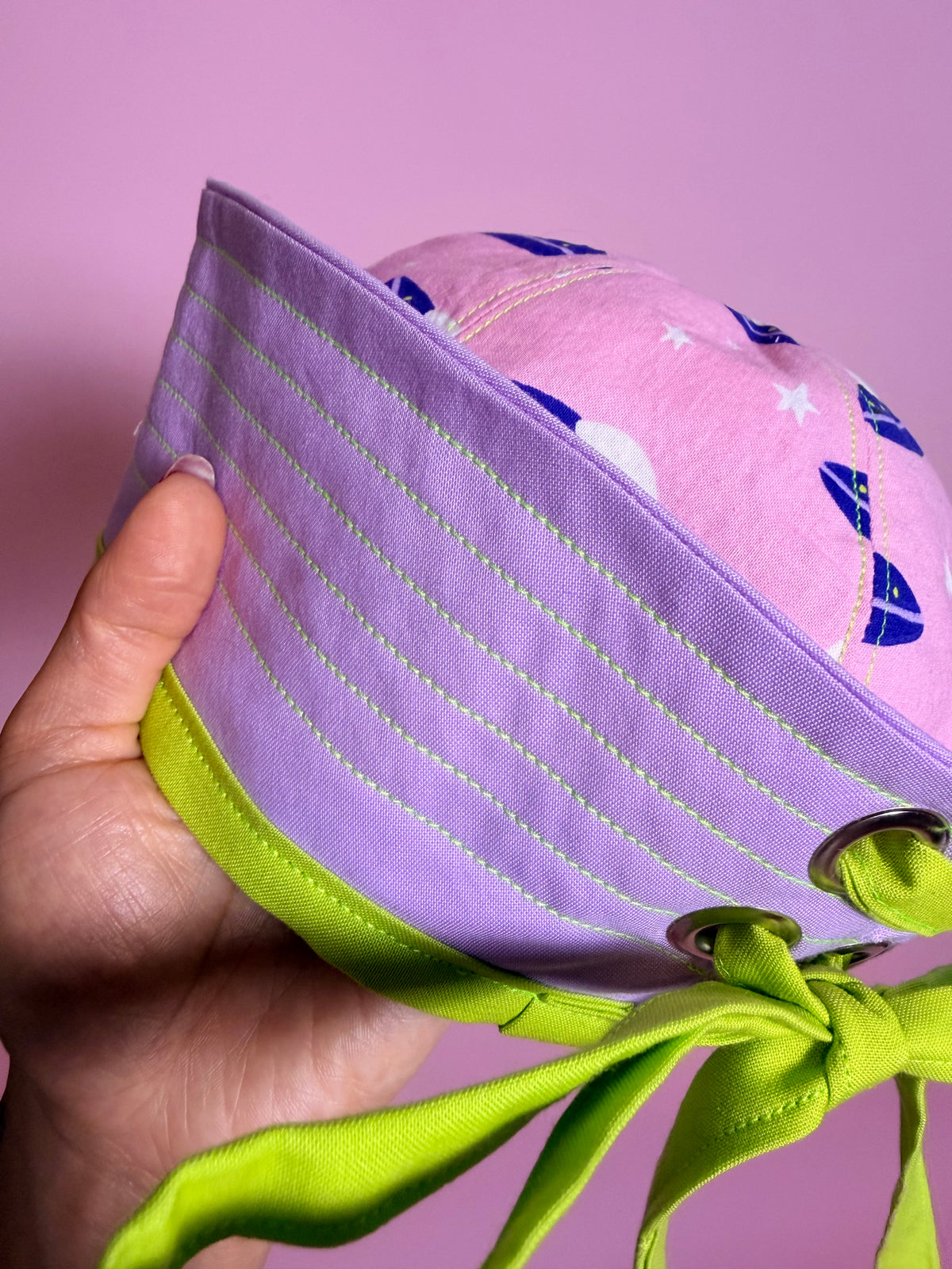 Pink Purple Green Sailor Hat