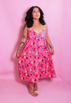 Floral Open Back Dress
