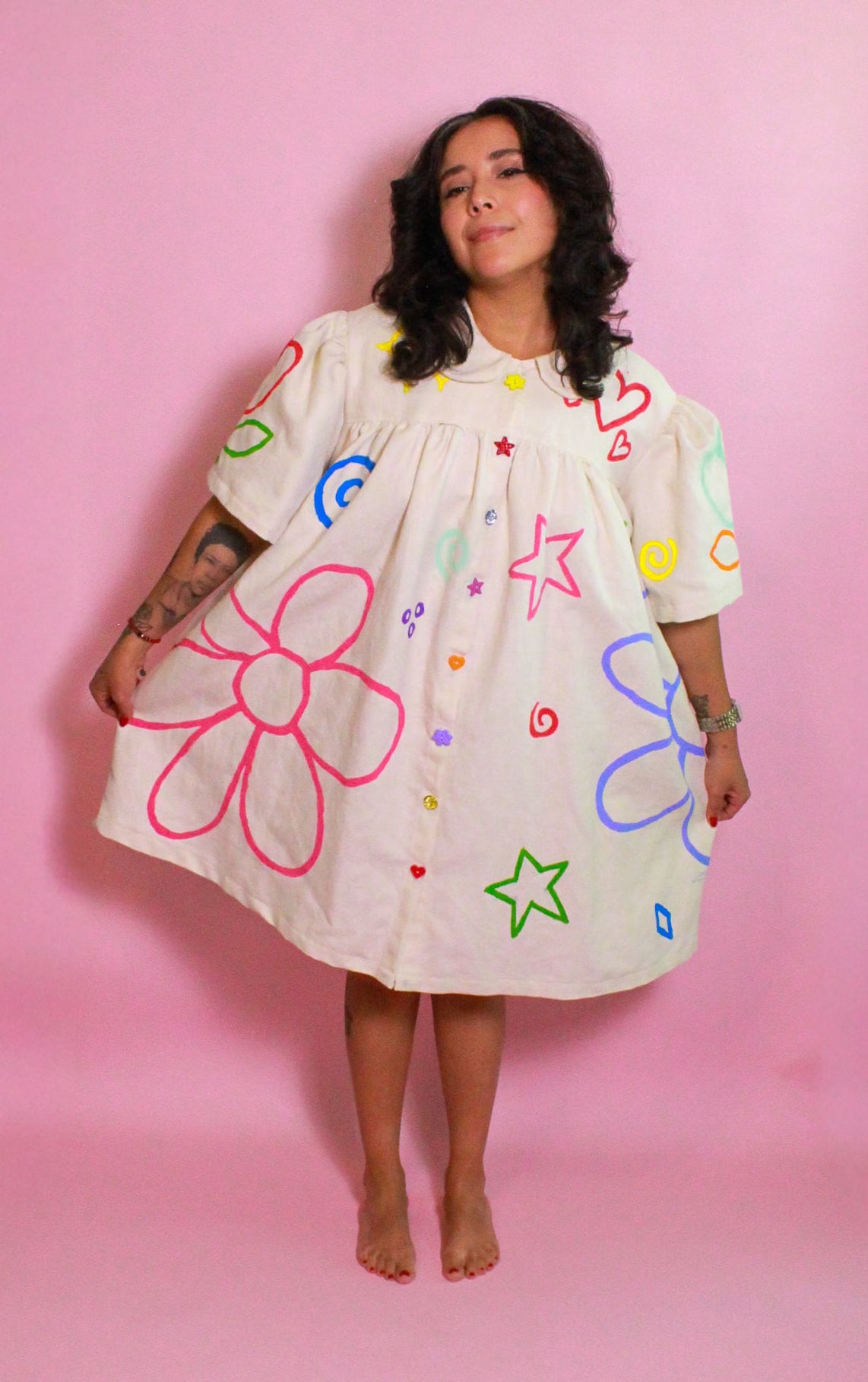 Handpainted Baby Doll Dress