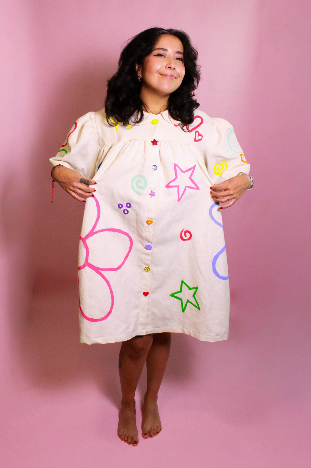 Handpainted Baby Doll Dress