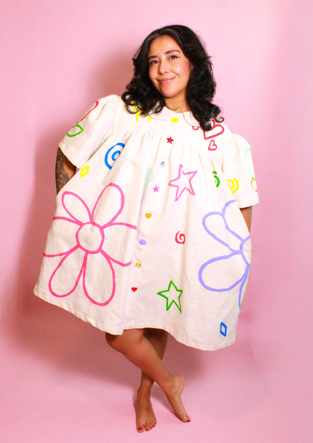 Handpainted Baby Doll Dress