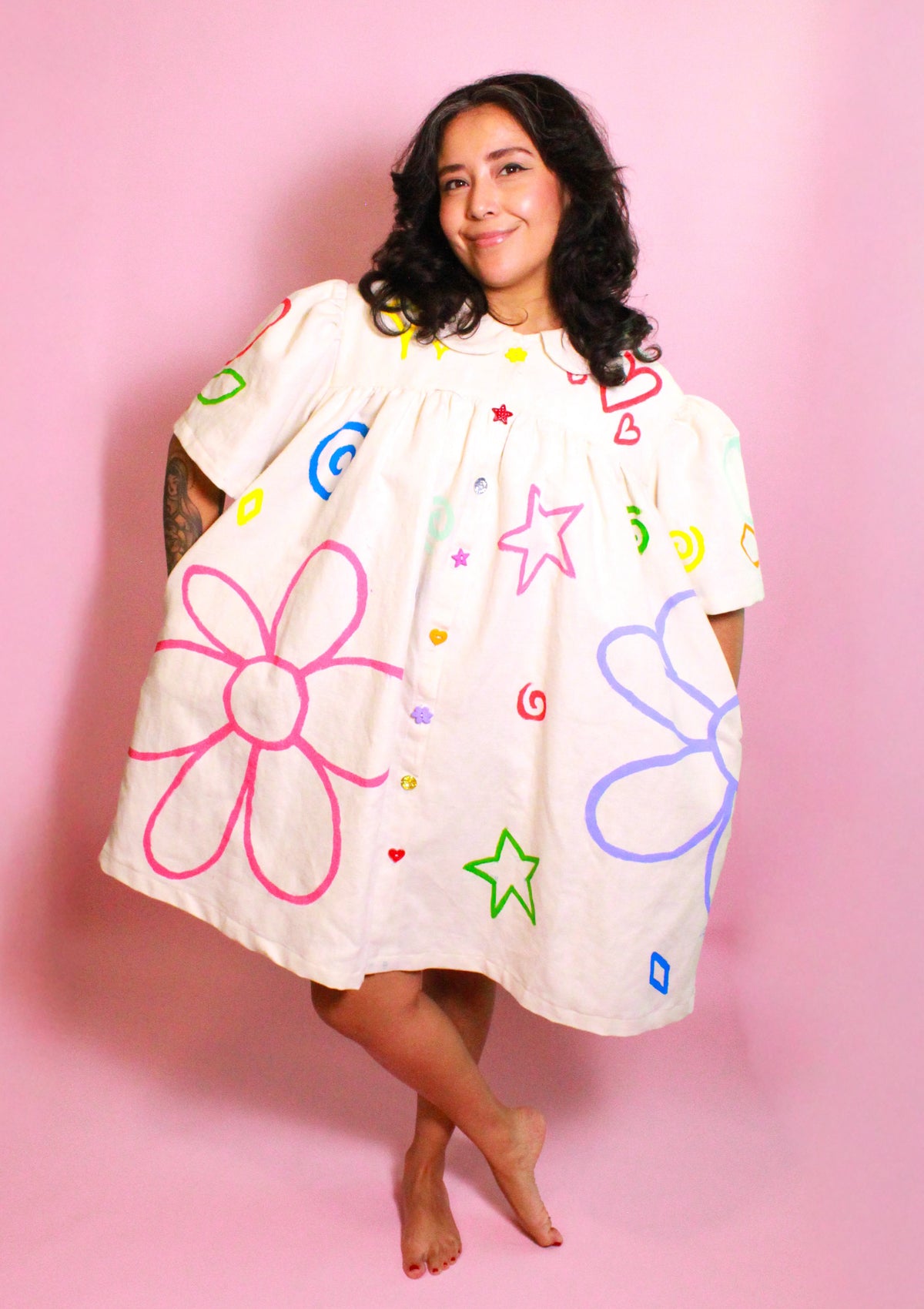 Handpainted Baby Doll Dress