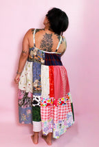 Maxi Tiered Fabric Scrap Dress