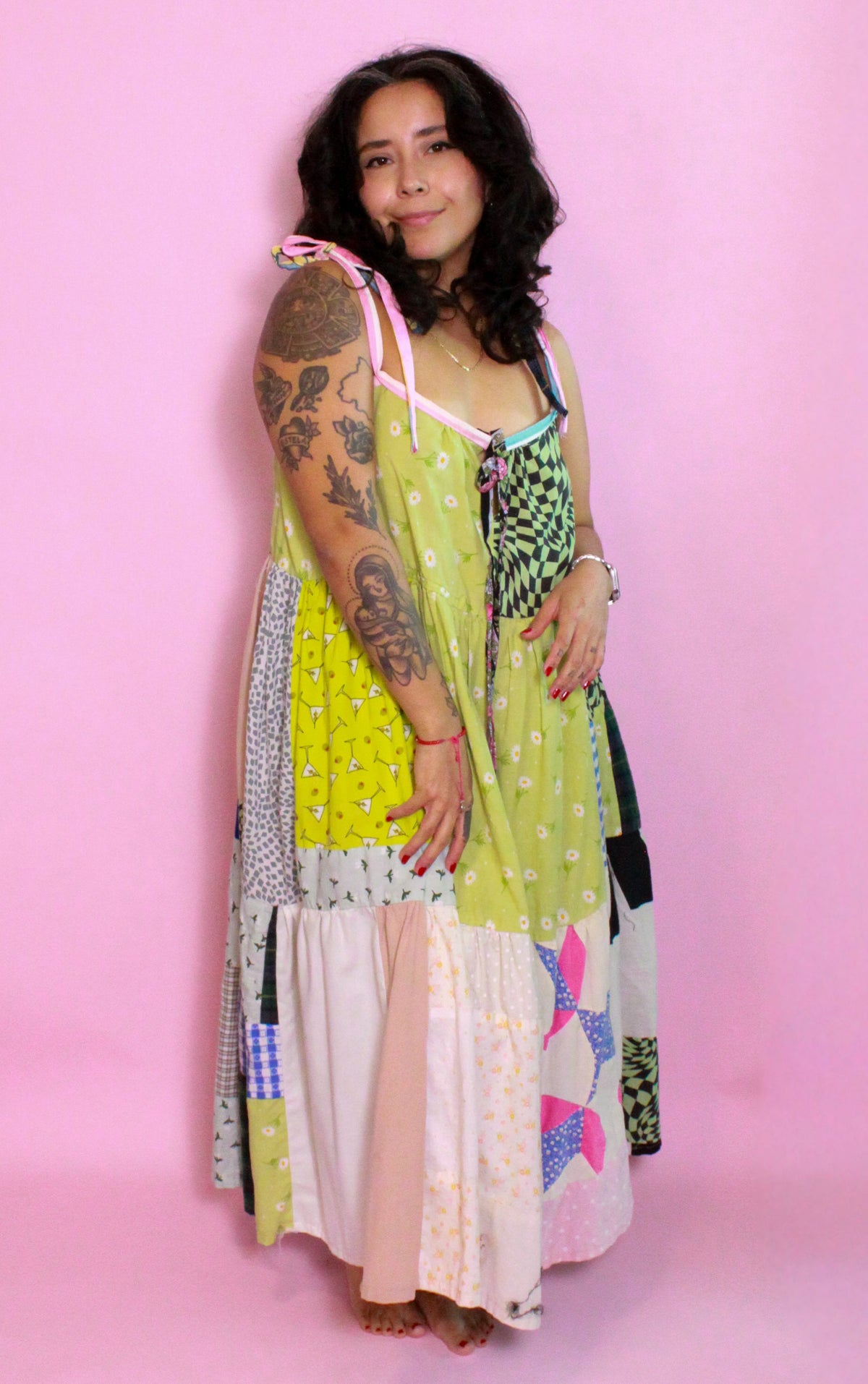 Maxi Tiered Scrap Dress
