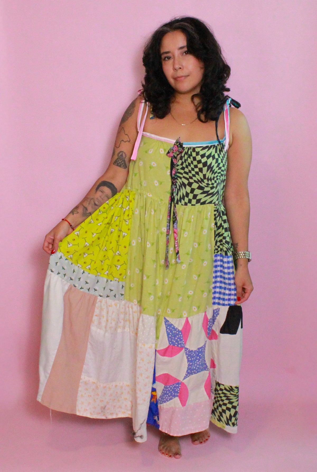 Maxi Tiered Scrap Dress