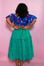 Teal Tiered Skirt