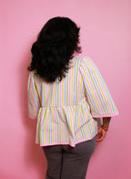 Pastel Peplum Top