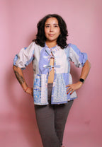 Blue Peplum Top