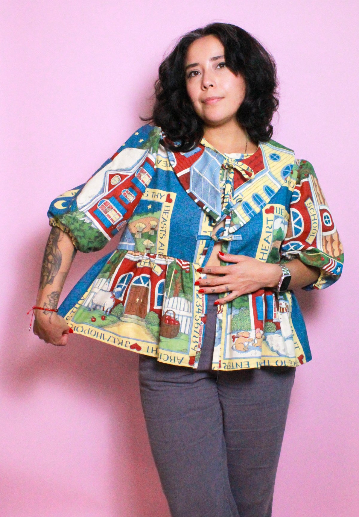 Decorative Peplum Top