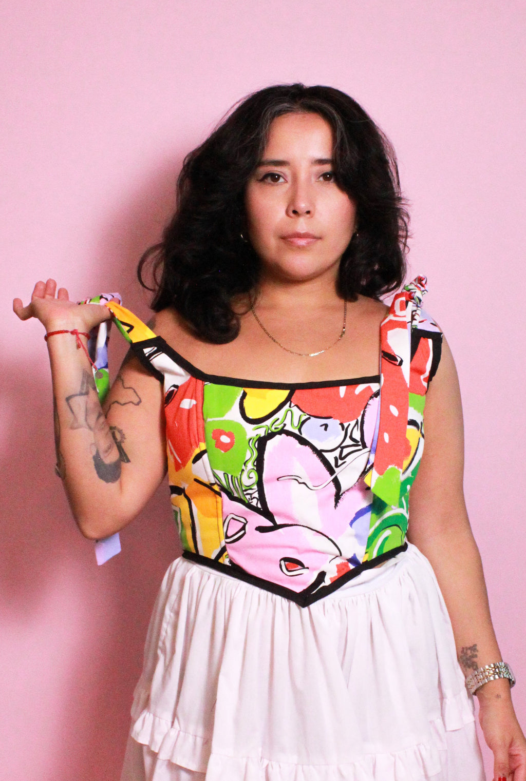 Abstract Corset Top